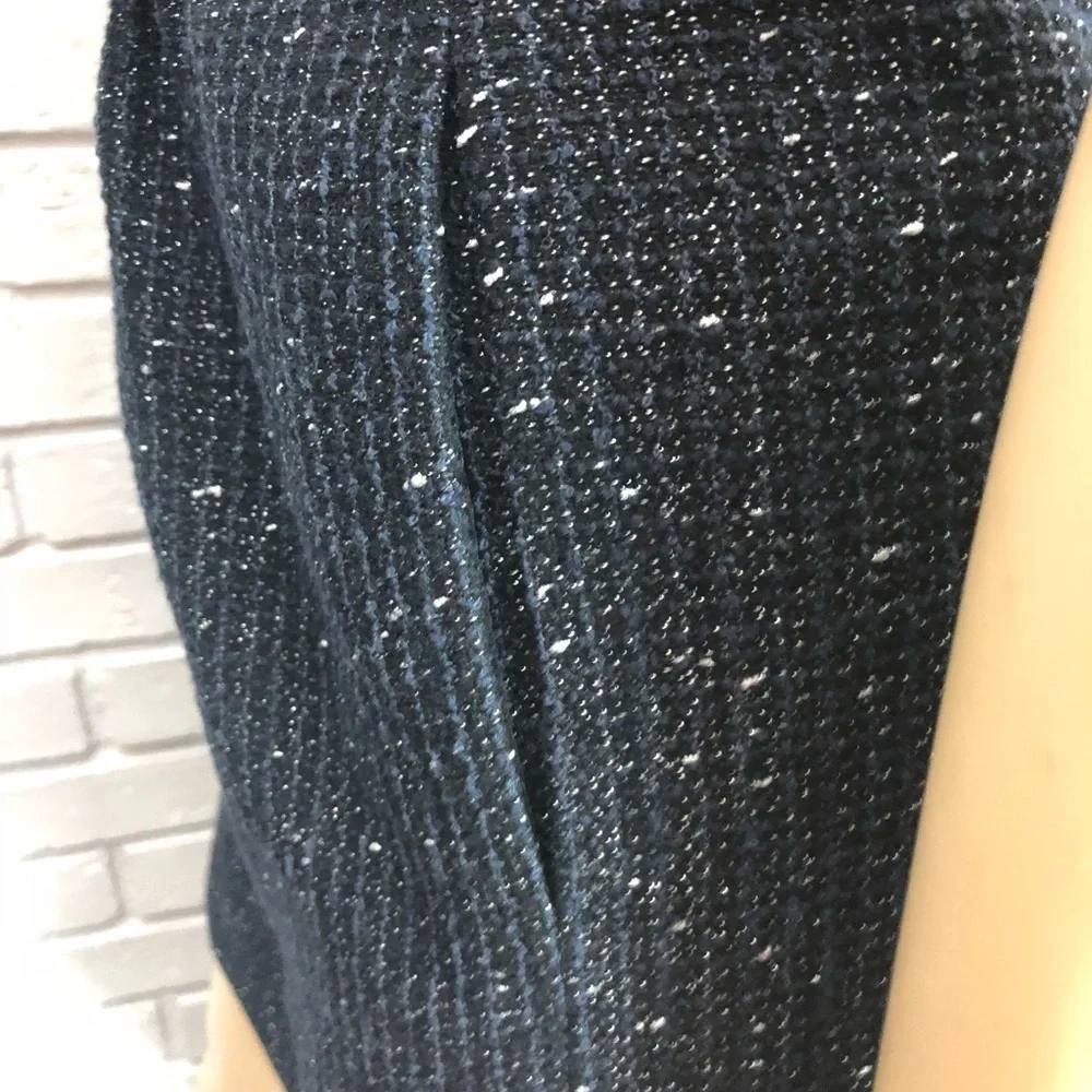 Ann Taylor Loft Women’s Navy Sparkle‎ Skirt - Picture 5 of 8